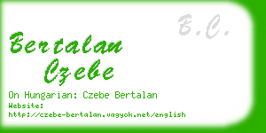 bertalan czebe business card